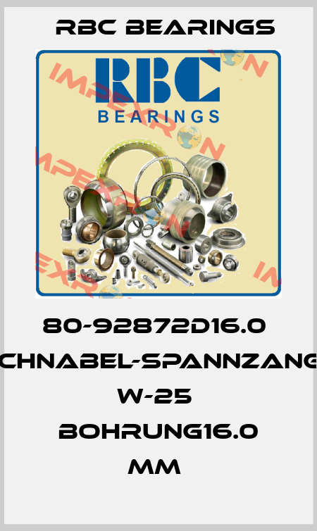 80-92872D16.0  Schnabel-Spannzange W-25  Bohrung16.0 mm  RBC Bearings