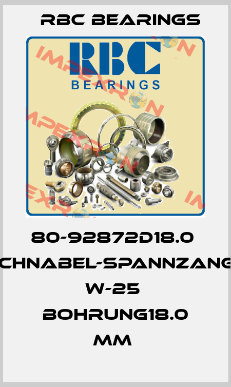 80-92872D18.0  Schnabel-Spannzange W-25  Bohrung18.0 mm  RBC Bearings