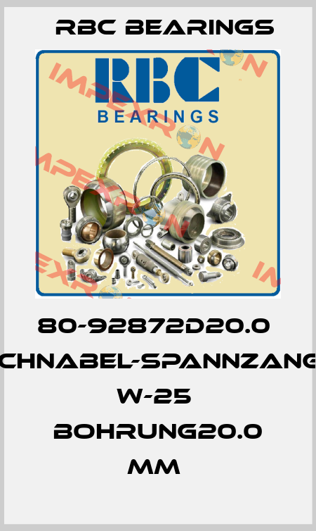80-92872D20.0  Schnabel-Spannzange W-25  Bohrung20.0 mm  RBC Bearings