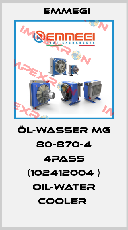 Öl-Wasser MG 80-870-4 4pass (102412004 ) Oil-water Cooler  Emmegi