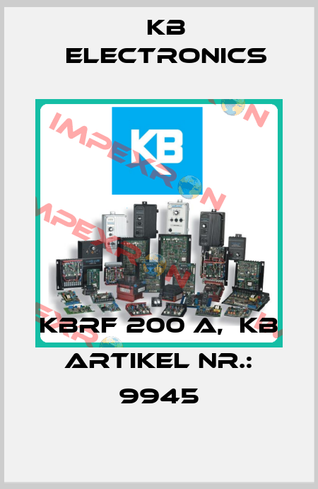 KBRF 200 A,  KB Artikel Nr.: 9945 KB Electronics