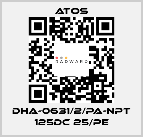DHA-0631/2/PA-NPT 125DC 25/PE Atos