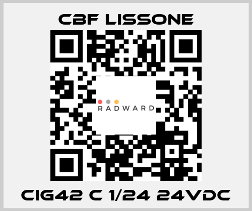 CIG42 C 1/24 24VDC CBF LISSONE