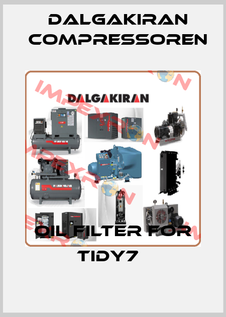 Oil filter for TIDY7   DALGAKIRAN Compressoren