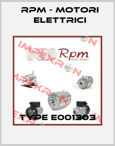 Type E001303 RPM - Motori elettrici