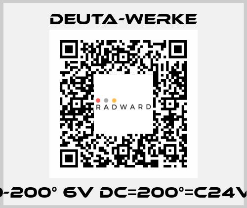 0-200° 6v DC=200°=C24v  Deuta-Werke