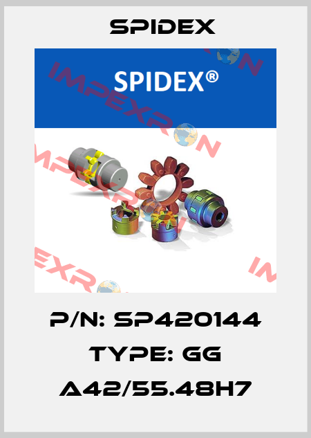 P/N: SP420144 Type: GG A42/55.48H7 Spidex