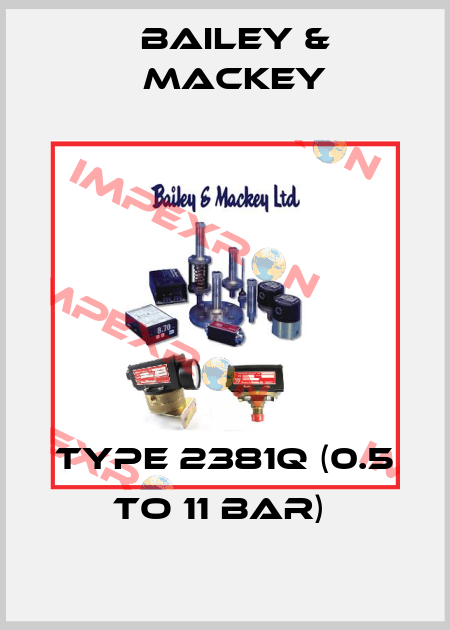 Type 2381Q (0.5 to 11 bar)  Bailey-Mackey