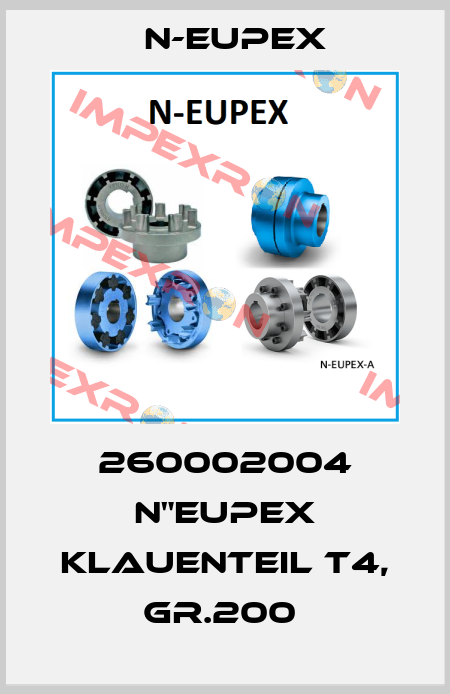 260002004 N"Eupex Klauenteil T4, Gr.200  N-Eupex