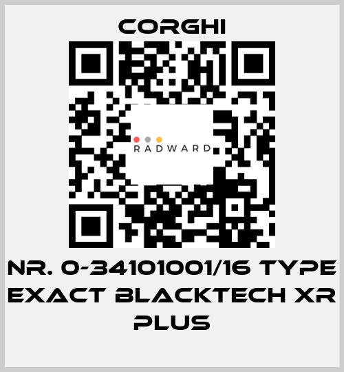Nr. 0-34101001/16 Type EXACT BlackTech XR PLUS Corghi