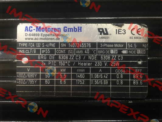 FCA 132 S-4 / PHE B5 UL AC Motoren