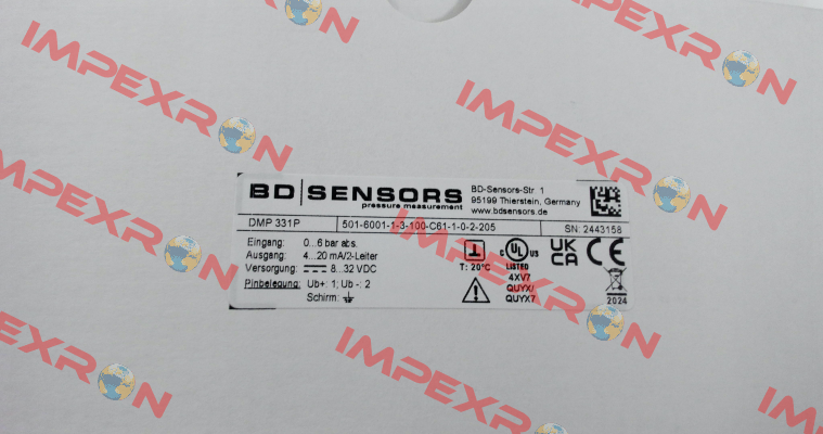 DMP 331 P / 501-6001-1-3-100-C61-1-0-2-205 Bd Sensors