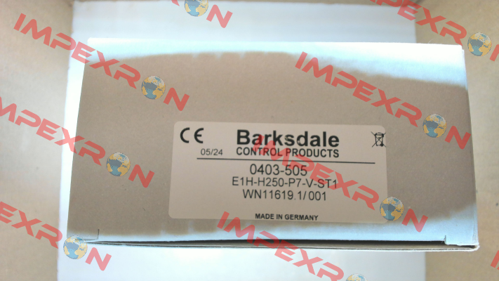 P/N: 0403-505, Type: E1H-H250-P7-V-ST1 Barksdale