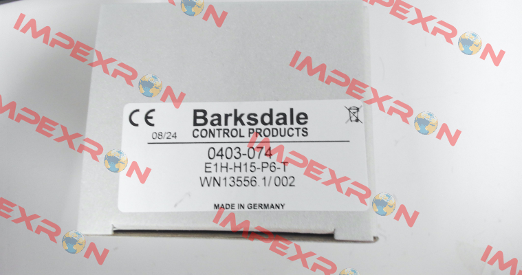 P/N: 0403-074, Type: E1H-H15-P6-T Barksdale