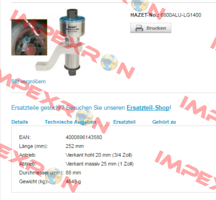 6800ALU-LG1400  Hazet