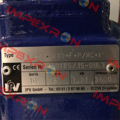 JS 1-110 K10+F+P/MC+X Pu.-Nr. D2150185/15-0658 replacement (aggregate) P/N: 10009143 Type: JS1-110K10+F+P/MC+X  Varisco pumps