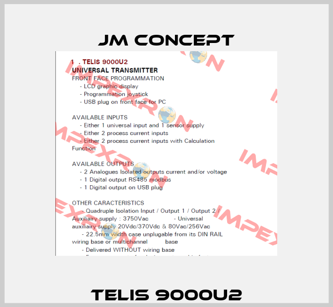 TELIS 9000U2 JM Concept