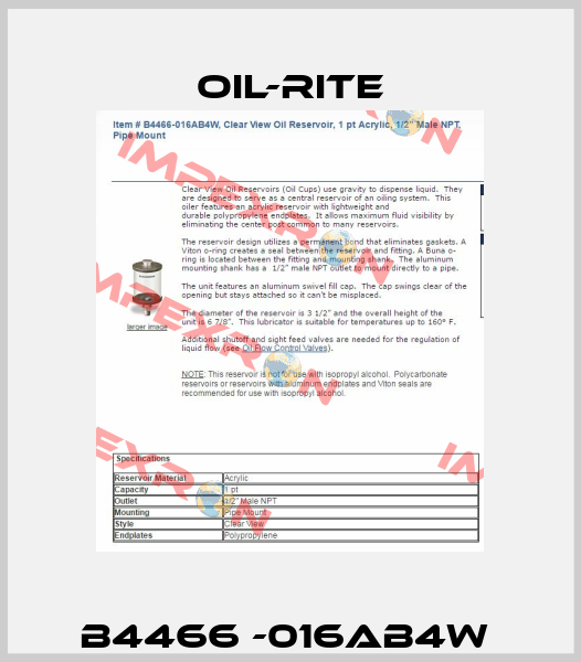 B4466 -016AB4W  Oil-Rite