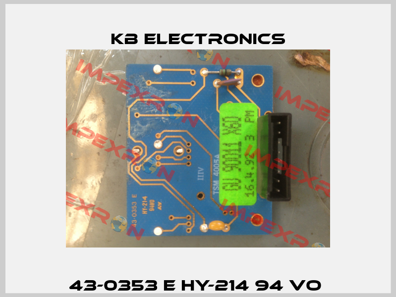 43-0353 E HY-214 94 VO  KB Electronics