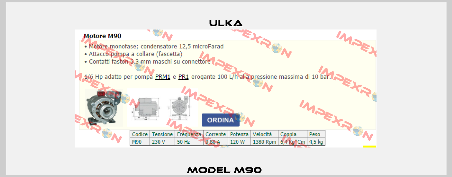 Model M90  Ulka