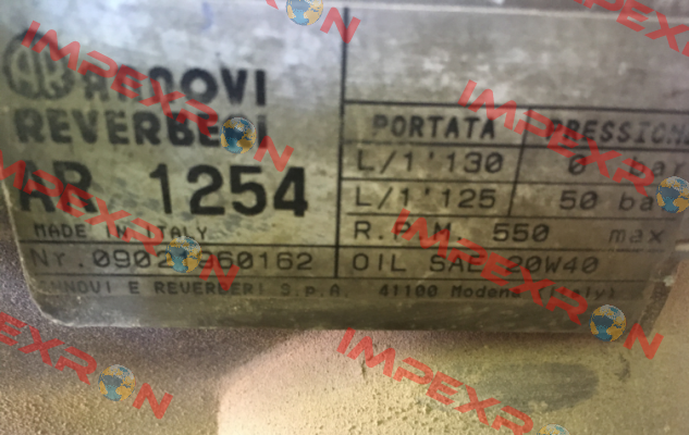 Air cover for 09021960162 - the pump is obsolete; no spare parts are available; Alternative pump - AR 1203 C/C  Annovi Reverberi