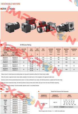4RK25GN-C - 4GN50K ZD-Motors