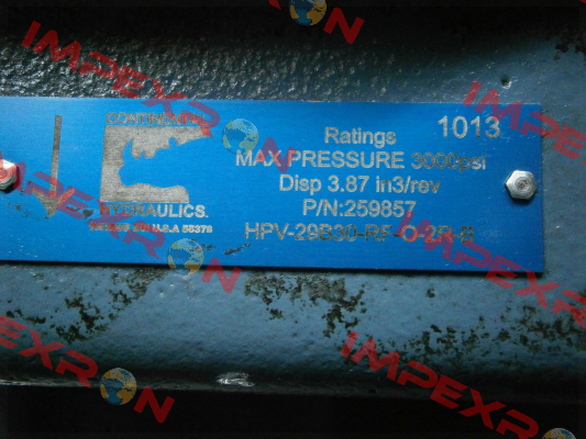 HPV-29B30-RF-0-2R-B Continental Hydraulics
