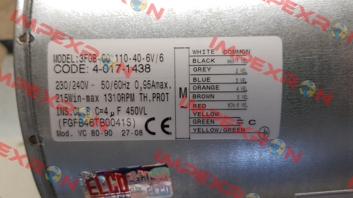 3FGB-C0 110-40-6V/V Elco