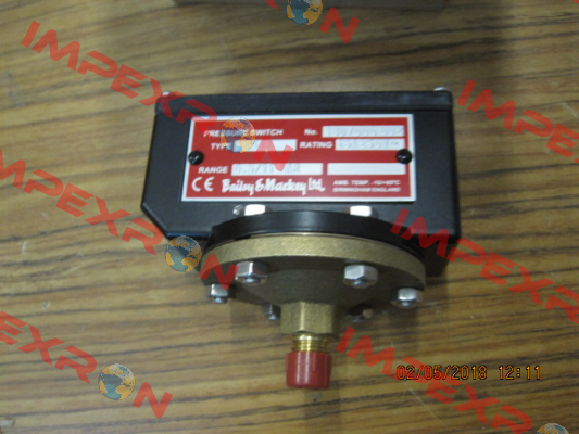 Type 1381X (0.5 to 11 bar) SN 04 86596 025  Bailey-Mackey