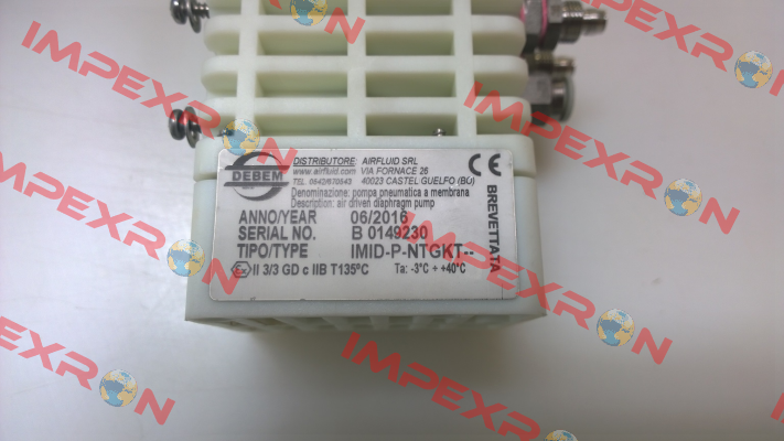 800.005 PP (PNTGRT) Type JP-800.5 PP ¼" Debem