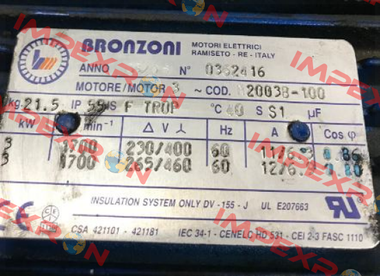 M2083B1100.0040 Bronzoni
