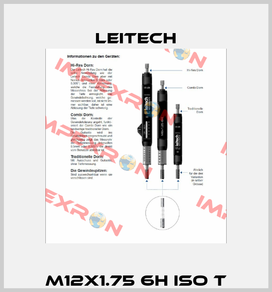 M12x1.75 6H Iso T LEITECH