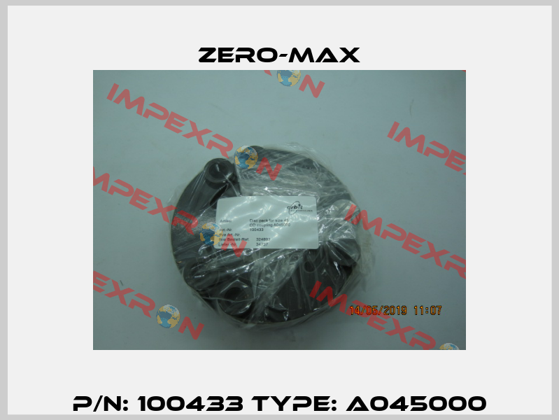 p/n: 100433 Type: A045000 ZERO-MAX