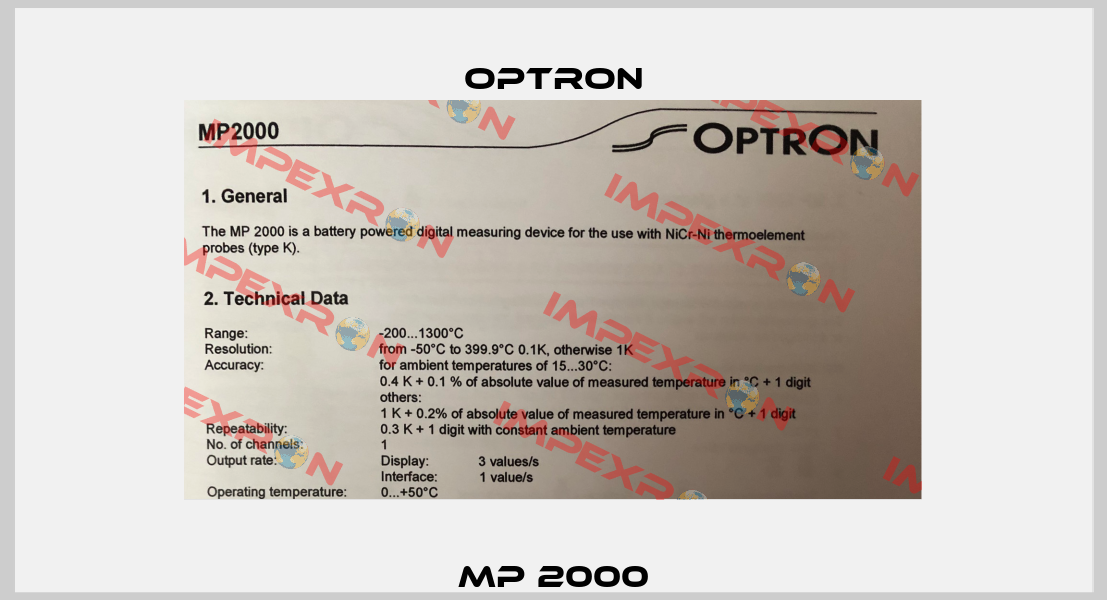 MP 2000 OPTRON