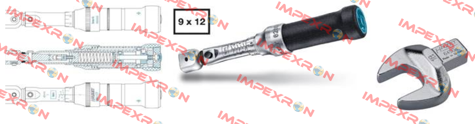 6280-1-CT + 13MM TORQUE WRENCH OPEN ENDS  Hazet