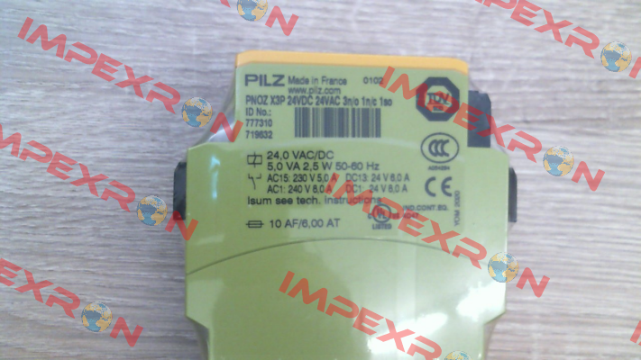 P/N: 777310 Type: PNOZ X3P 24VDC 24VAC 3n/o 1n/c 1so Pilz