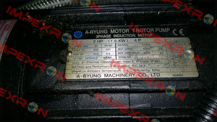 2 HP (1.5KW) 4P A-Ryung