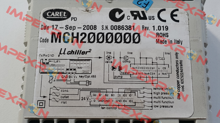 MCH2000000 obsolete Carel