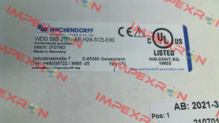 58B200026SC5E80 Wachendorff