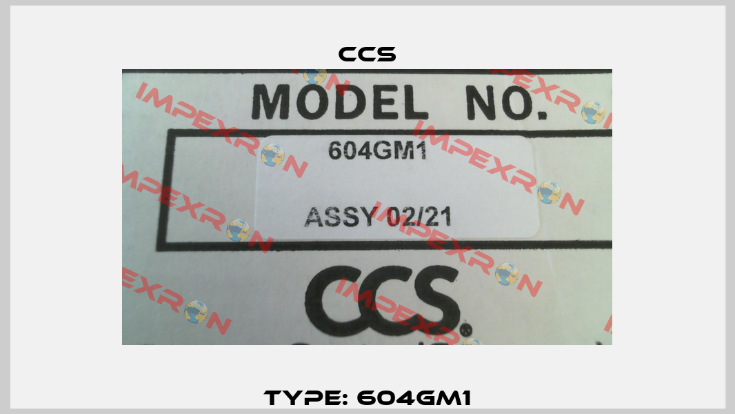 Type: 604GM1 CCS