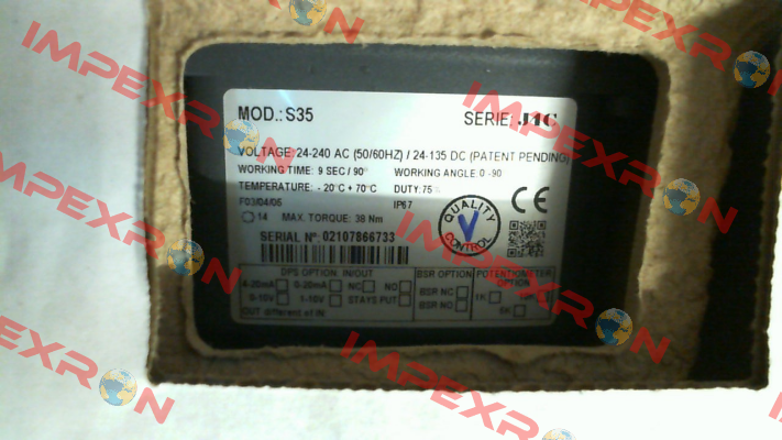 P/N: AEK2EH40G, Type: J4C S35 J+J Automation