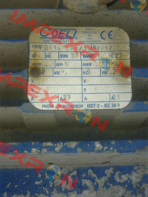 F Spare parts for Type FDA 16 LA4/16  Coel