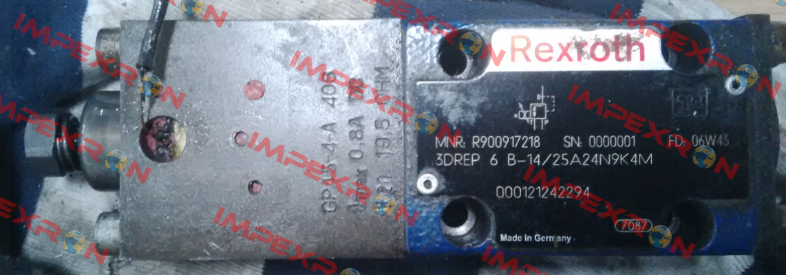 R900917218, obsolete/alternative P/N: R900956636 Type: 3DREP 6 B-2X/25EG24N9K4/M  Rexroth