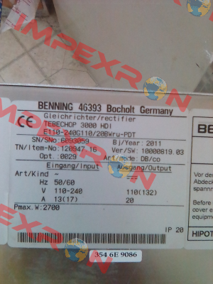 TEBECHOP 3000 HDI 110V 20A THD Benning