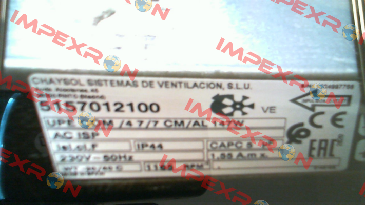 P/N: 5157012100, Type: UPE 7/7 147 Chaysol