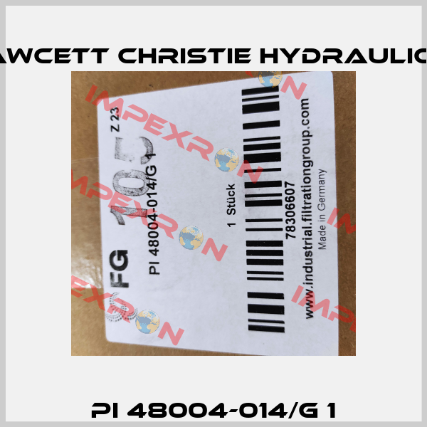 PI 48004-014/G 1 FCH (Fawcett Christie Hydraulics Ltd )