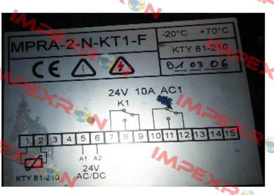 MPRA-2-N-KT1-F  KTY81-210 new code MPR-A-2-KT-F and KTY81-210, PVC, 2m TF1A-2 Welba