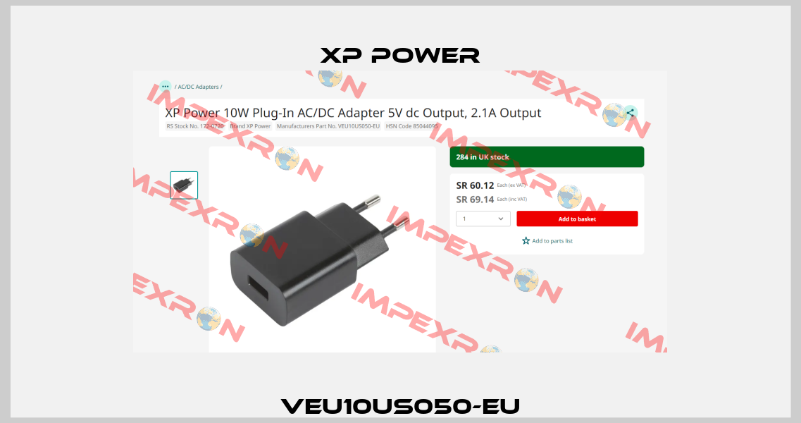 VEU10US050-EU XP Power
