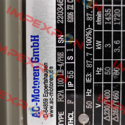 FCPA 100 LB4 / PHE AC Motoren