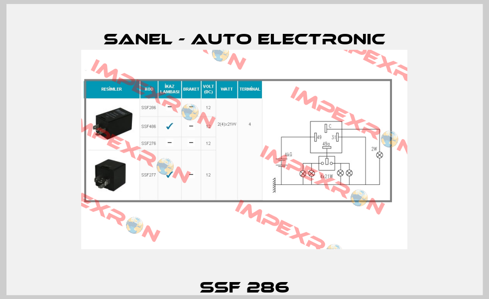 SSF 286 SANEL - Auto Electronic